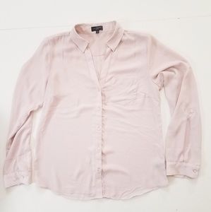 Limited button down blouse in Blush Sz M